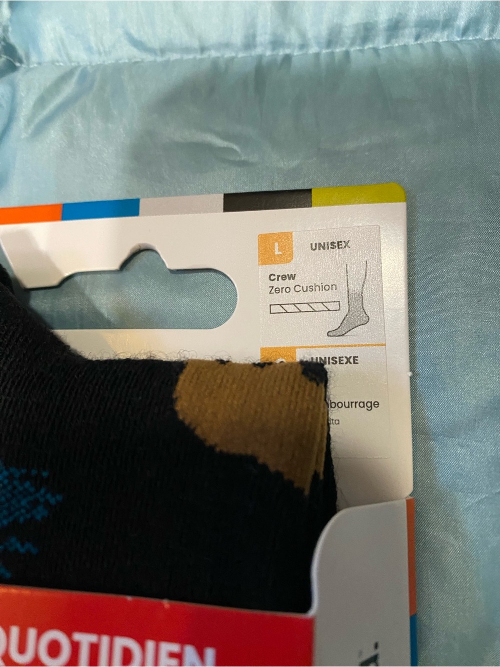 NWT Smartwool Men's Black Socks with Tan and Blue Geometric Accents - Picture 2 of 4